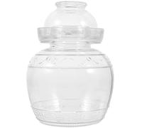 Angoily Glass Fermenting Jar Glass Pickle Jar, Traditional Chinese Fermentation Crock with Water Seal Lid, Pickle Pot for Pickling Kimchi Sauerkraut Vegetables (Size)