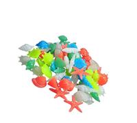 Angoily Glowing Ocean-Themed Fish Tank Stone Ornaments, 50Pcs Aquarium Landscape Gravel Decor, Random Colors for Aquarium and Fish Tank Decoration Random Color
