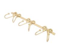 Angoily Gold Bowknot Wall Mounted Iron Art Hook Versatile Farmhouse Towel Organizer Rack for Bathroom Coat Bag Hat and Key Storage Decorative Rustic Bow Hanger for Modern Home Decor