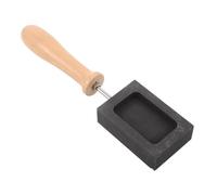 Angoily Graphite Ingot Mold with Wooden Handle 200G for Jewelry Casting, Metal Melting Furnace Crucible Mold for Gold Silver Copper Smelting, Foundry Casting Tool for Non-Ferrous Metals