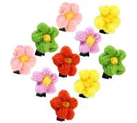 Angoily Hair Clips Adorable Plastic Bobby Pins Kids Birthday 12pcs for Girls Flower Shaped Random Color Headdress with Good Grip and Hold Hair