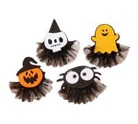 Angoily Hair Clips Hair Accessories for Women 4pcs Halloween Cute Gothic Fabric and Metal Material, Not Easy to Fade or Break, for Carnival and Dance Parties