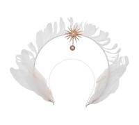 Angoily Halloween Decorations Queen Headband Ring Crown Hair Hoop for Cosplay Nun Headpiece for Scary Costume Goddess Accessories for Birthday Party Headband Headpiece Base for Wedding