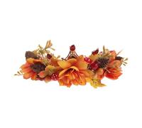 Angoily Halloween Pumpkin Headband for Women and Lightweight Artificial Flower Wreath Headgear with Orange Cloth and Plastic Material, Easy Cleaning Festive Pumpkin Appeal for Autumn Fall