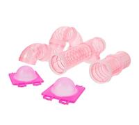 Angoily Hamster Cage External Sports Tube DIY Plastic Tunnel Maze for Small Pets Expandable Modular Hamster Adventure Playground with Pink Stopper and Connection Plates Gerbils Mice