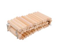 Angoily Hamster Climbing Ladder Toy with Hook 60cm Wooden Hide Fence for Small Pets Gerbils Rats Mice Promotes Balance and Entertainment