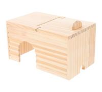 Angoily Hamster Sleeping Place Wooden Pet Nest with Flipping Lid Cozy Hideout Small Animal House Sturdy Natural Material Indoor Habitat for Hamsters Small Pets