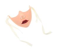 Angoily Hand Painted Half Face with Captivating Red Lips for Women Comfortable Lightweight Costume Mask for Cosplay Drama and Carnival Parties