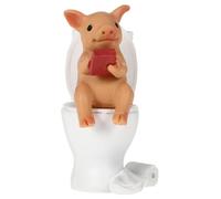 Angoily Handmade Resin Pig Ornament Decorative Sculpture for Home Tabletop Adorn Cute Garden Animal Figurine with Fine Craftsmanship Resin Material Gift for Family and Friends