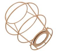 Angoily Handwoven Rope Lampshade Brown Iron Frame, 8.5x9.5x14.5 Cm Lamp Shade Frame Cage for DIY Lampshade Making Supplies and Home Lighting Decor