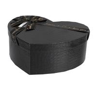 Angoily Heart Shaped Black Gift Box for Wedding and Valentines Day Decorative Paper Present Box for Flowers and Bracelets Creative Packaging for Anniversary Bridal Shower Christmas and