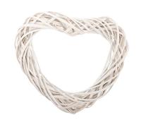 Angoily Heart Shaped Rattan Wreath Frame DIY Craft Vine Wreath Base for Wedding Home Decor Smooth Surface Handwoven Material
