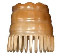 Angoily Horn Comb Head Massager Hair Scalp Comb Practical Design Ox Horn Material Massage Reducing Headache for Relaxing Scalp Massage Random Color