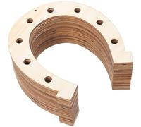 Angoily Horseshoe Wood Slices 24Pcs Unfinished Wooden Chips for DIY Graffiti Crafts and Party Decorations Suitable for Boys and 15X17Cm