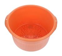 Angoily Insulated Foot Bath Basin and Foot Massage Bucket with Lid Orange Heated Soaking Tub for Men and Women Home Relaxation Spa