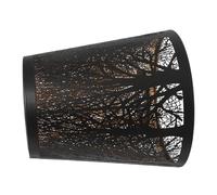 Angoily Intricate Forest Pattern Metal Lampshade for Table and Floor Lamps Hollow Carved Iron Shade with Soft Light Dispersion Artistic Wrought Iron Design for Living Bedroom Study Decor