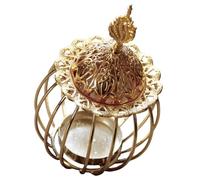 Angoily Iron Incense Burner Decorative Censer with Large Belly Temple Tower Design, Indoor Aroma Stove for Essential Oil Diffuser, Desktop Iron Censer Decoration for Meditation