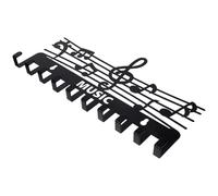 Angoily Iron Key Hanger with Great Bearing Capacity Wall Mounted with Multiple Hooks, Black Sturdy Wall Hook Rack Simple Delicate Design for Keys and Clothes for Bedroom and Bathroom