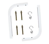 Angoily Iron Projector Screen Compatible with Manual 2pcs L-bracket Wall Mount L-shape Design with Wall Mounting Function in White for Pull down Projector Screen