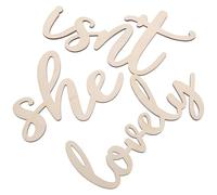 Angoily Isn't She Lovely Wooden Wall Sign Sculpture, Girl Nursery Room Decor, Newborn Photoshoot Wooden Wall Sticker, Girl Nursery Decorative Art