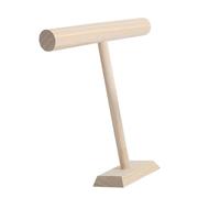 Angoily Jewelry Display Rack Necklace Holder Simple Elegant Premium Wood Material Organizing Jewelry Hold and Display Chains Professional Use T-bar Shape