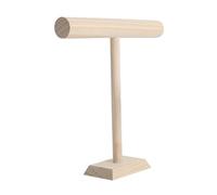 Angoily Jewelry Display Stand T-shaped Bangle Holder Simple Elegant Premium Wood Storage Organizing Jewelry Professional Use Storefront Displays Khaki T-bar Design