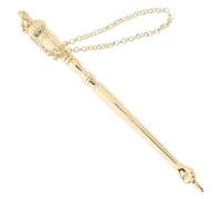 Angoily Jewish Torah Pointer with Chain Metal Hand Pointer for Accurate Bible Reading Ergonomic Comfortable Grip Gold Onion Head Tool for Synagogue School Home Bar Mitzvah