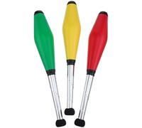 Angoily Juggling Pins Set 3Pcs Lightweight Juggling Clubs for Beginners and Adults Training Sticks for Skill Building Outdoor Toy and Stage Prop 16.5 Inch Durable Props Green, Yellow, and Red