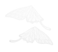Angoily Lace Butterfly Embroidery Patches White Decorative Appliques for Clothing Sewing Craft Accessories Durable Polyester Thread Embroidered Applique for Shirts Dresses Shirts Easy to