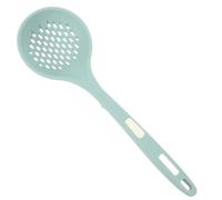 Angoily Lake Blue Silicone Slotted Spoon Strainer Colander for Kitchen Pasta Noodles Dumplings Food-Grade Silicone, Heat Resistant Cooking Strainer Spoon for Hot Pot and Food Draining