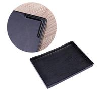 Angoily Large Black Reptile Bathing Tray with Weighted Anti-tip Design for Turtles Lizards Bearded Dragons and Geckos Multi-use Food Water and Bath Bowl for Growing Pets with Smooth Edges