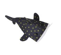 Angoily Large Capacity Shark-Shaped Pencil Case with Star Pattern Canvas Pen Pouch for School Office Travel Portable Multifunctional Organizer for Stationery Makeup Accessories