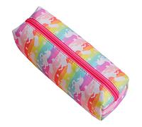 Angoily Large Capacity Unicorn Cartoon Pencil Case for Pen Organizer with Smooth Zipper Tear-Resistant Rainbow Stationery Bag for Students and Artists