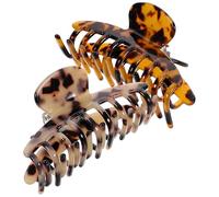 Angoily Large Leopard Hair Claw 2Pcs Cellulose Banana Barrettes for Women with Thick or Thin Hair in Kitchen and Dormitory