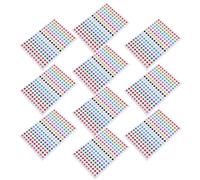 Angoily Laser Shiny Mini Round Dot Stickers 0.6cm, 10 Packs with 1760 Self-Adhesive Colourful Coding Labels for Office, Classroom, DIY Sorting and Organizing