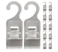Angoily Laundry Hooks Resistant to Deformation and Super Strong Grip with Clips 12 Pcs Minimalist Clothesline Clamps for Bathroom and Office Organisation