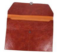 Angoily Leather A4 Document Folder File Storage Bag Lightweight Office and Home Portfolio Organizer with Document Protection for Contracts and Papers