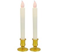 Angoily Led Electronic Candle Lamp Set Battery Operated Pole Wax Flameless Candles for Christmas Table Decoration and Festival Party Lighting