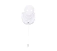 Angoily LED Pull Cord Night Light with Soft Lighting and Easy Operation, White Plastic Wall-Mounted Lamp for Home Decor and Other Settings, Minimalist and Elegant Design