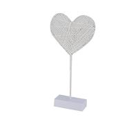 Angoily Led Rattan Heart-Shaped Table Lamp Small Decorative Night Light Flashing Led Lamp for Bedroom Living Room, Battery Not Included
