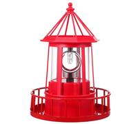 Angoily Lighthouse-Shaped Light Solar Powered Lighthouse Lamp Garden Decor for Garden Porch 8.25x5.89x5.89in Abs Iron Material Ip44 Waterproof Continuous Lighting Longer Service Life