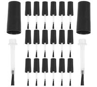 Angoily Liquid Nail Polish Brush Replacement Comfortable to Grip for Gel Polish Bottles 20 Pcs with Caps Handle with Artificial Fiber Bristles Easy to Use