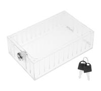 Angoily Lockable Transparent Thermostat Cover with Key for Wall Mounted Clear Lock Box Protector for Smart Thermostats with Ventilation and Easy Installation