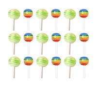 Angoily Lollipop Shaped Resin Nail Art Decorations 30pcs for Fingernails and Toenails Practical and Decorative DIY Manicure Accessory Random Color for Creative Nail Art
