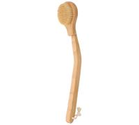 Angoily Long Handle Bath Scrub Brush Body Exfoliator with Bamboo and Bristles Comfortable Touch and Easy to Grip with Rope for Hanging, Shower Brush for Your Back Cleaning