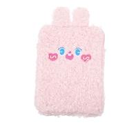 Angoily Lovely Plush Tablet Storage Pouch for Lightweight Multi Inner Bag with Capacity for Travel Business and Daily Use Cute Pink Heart Bunny Design for Gifts