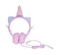 Angoily Lovely Unicorn Headphone for Comfortable Wired Headset with Mic Safe Volume Limit for Online Learning Games and Movies Pink