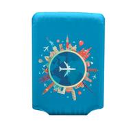 Angoily Luggage Case Cover Protector for Suitcase and Trolley Case with Two Side Zipper and Elliptical Opening, Made of Sturdy Polyester and Spandex, for Airport and Holiday Travel Use