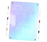 Angoily Magnetic Acrylic Daily Schedule Board Set Reusable Whiteboard for Fridge with Pens Convenient Planning Tool for Kitchen Organization and Memo Management