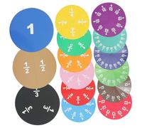 Angoily Magnetic Fraction Math Manipulatives Large Fraction Circles Educational for Interactive Math Study Tool for Learning and Developing Logical Thinking Skills